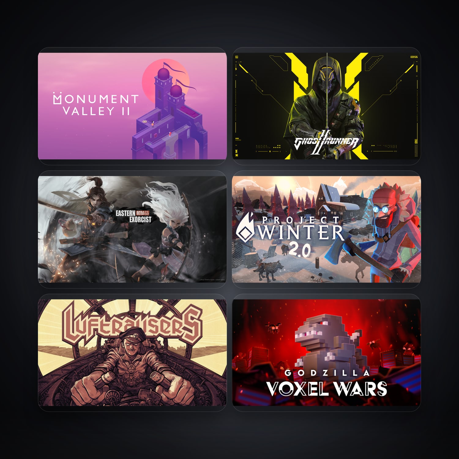 Monument Valley II & Ghostrunner 2 | 28 Games — HabibiAccounts