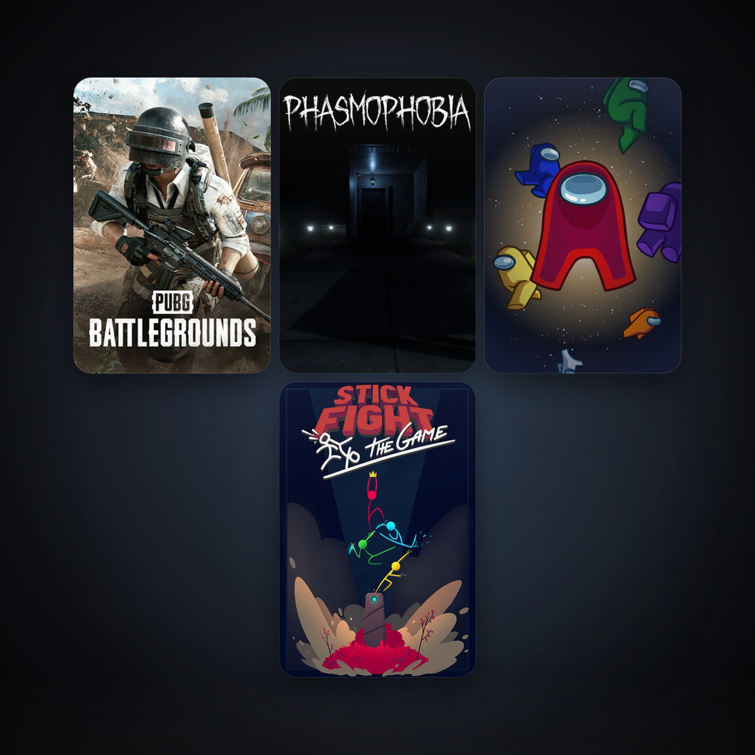 PUBG: BATTLEGROUNDS + Stick Fight: The Game, 7 games, clean — HabibiAccounts