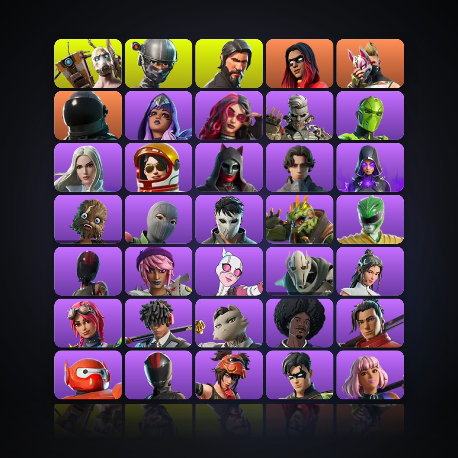 Fortnite | 110 Skins | 600 V-Bucks | Level 1827 | 201 Wins — HabibiAccounts