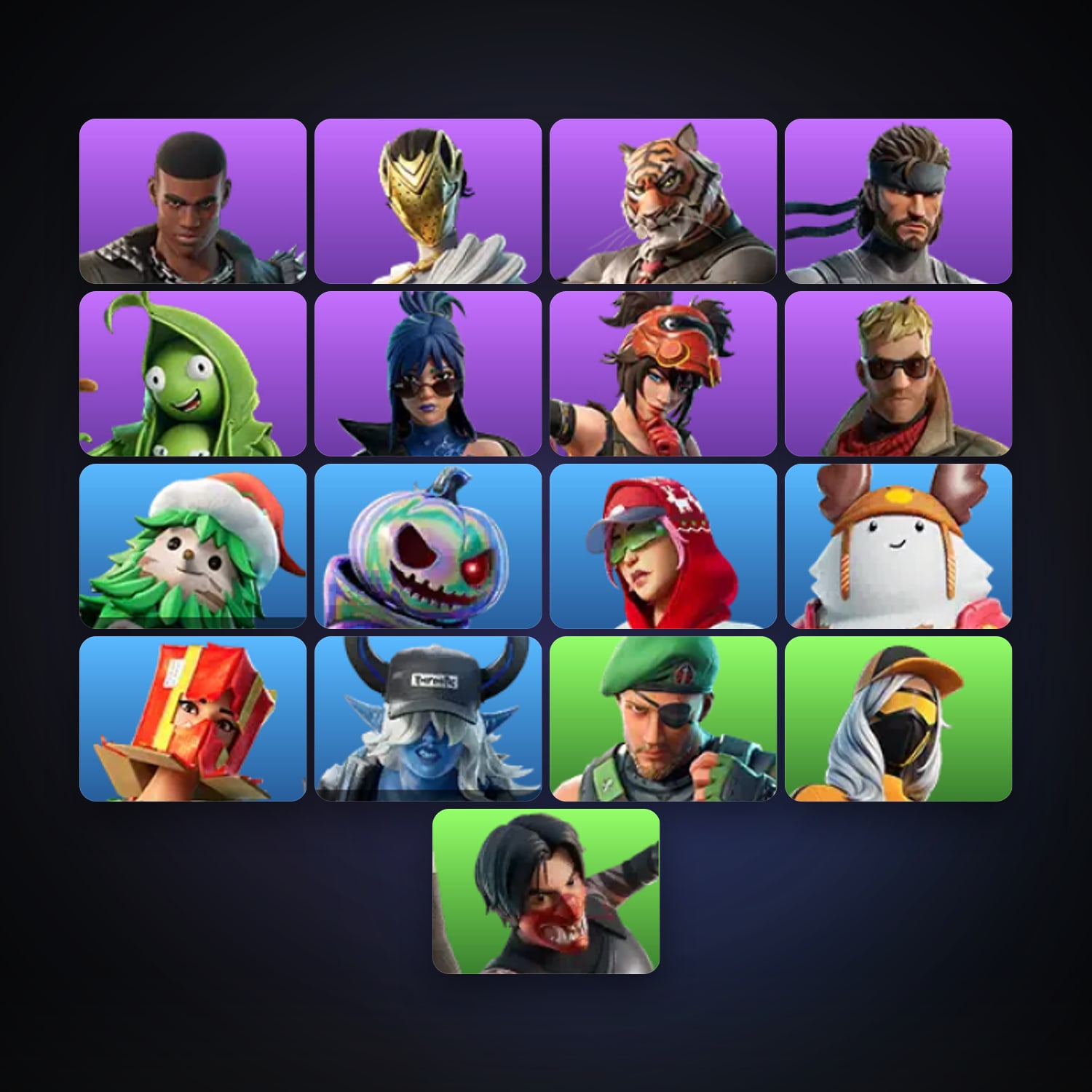Fortnite | 17 Skins | 300 V-Bucks | Level 1014 | 134 Wins — HabibiAccounts