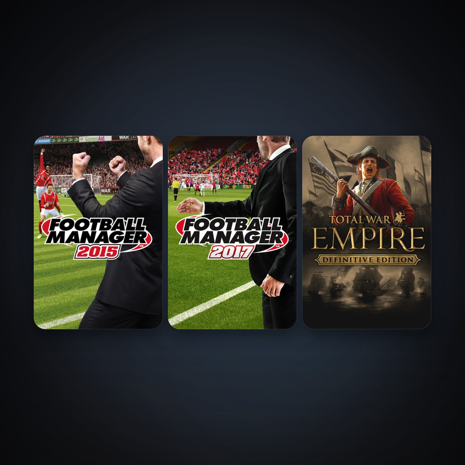 Empire: Total War + Football Manager 2015, 5 games, clean — HabibiAccounts