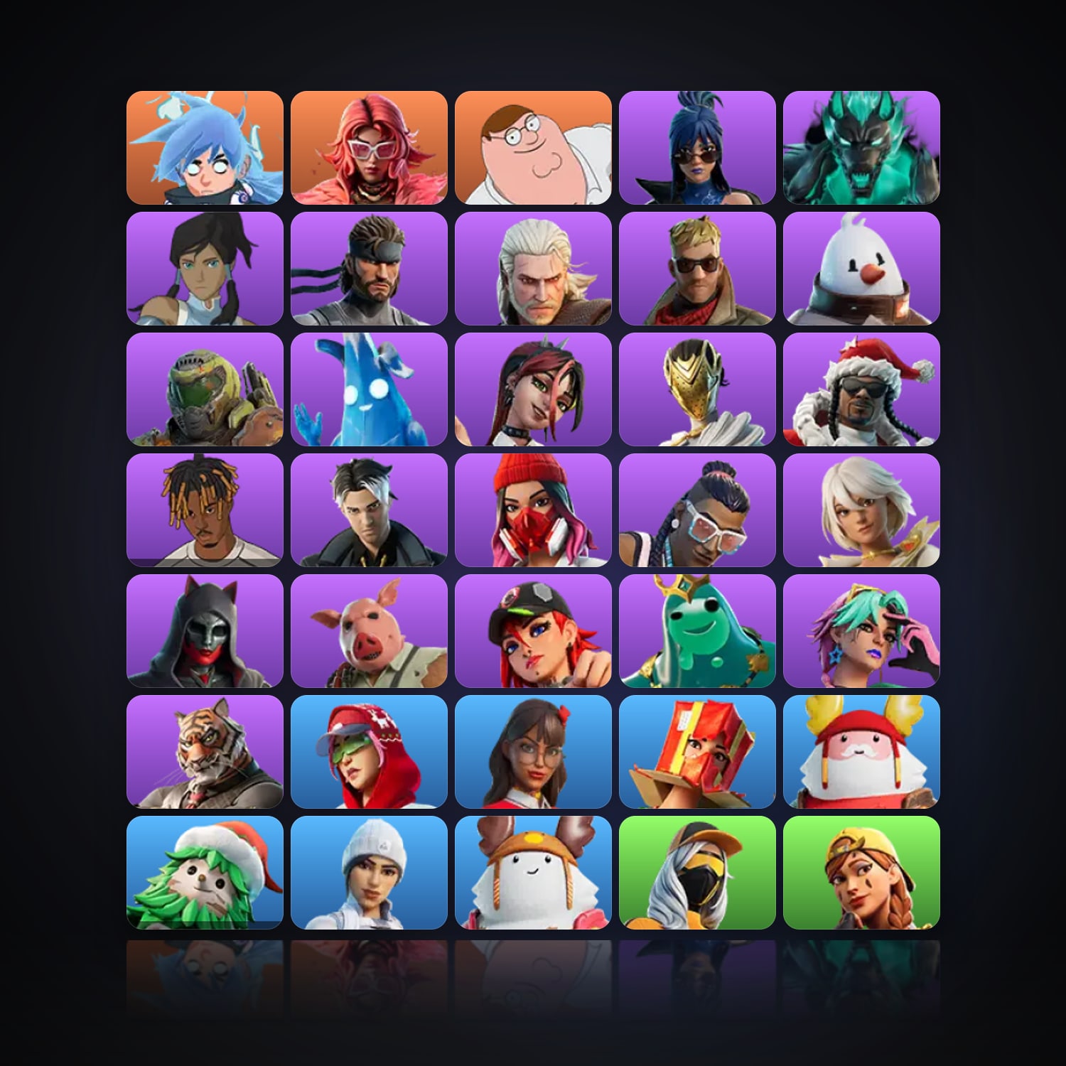 Fortnite | 35 Skins | 950 V-Bucks | Level 955 | 54 Wins — HabibiAccounts