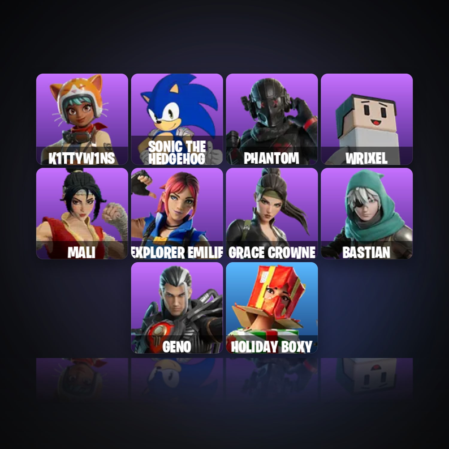 Fortnite | 12 Skins | 800 V-Bucks | Level 264 | 38 Wins — HabibiAccounts