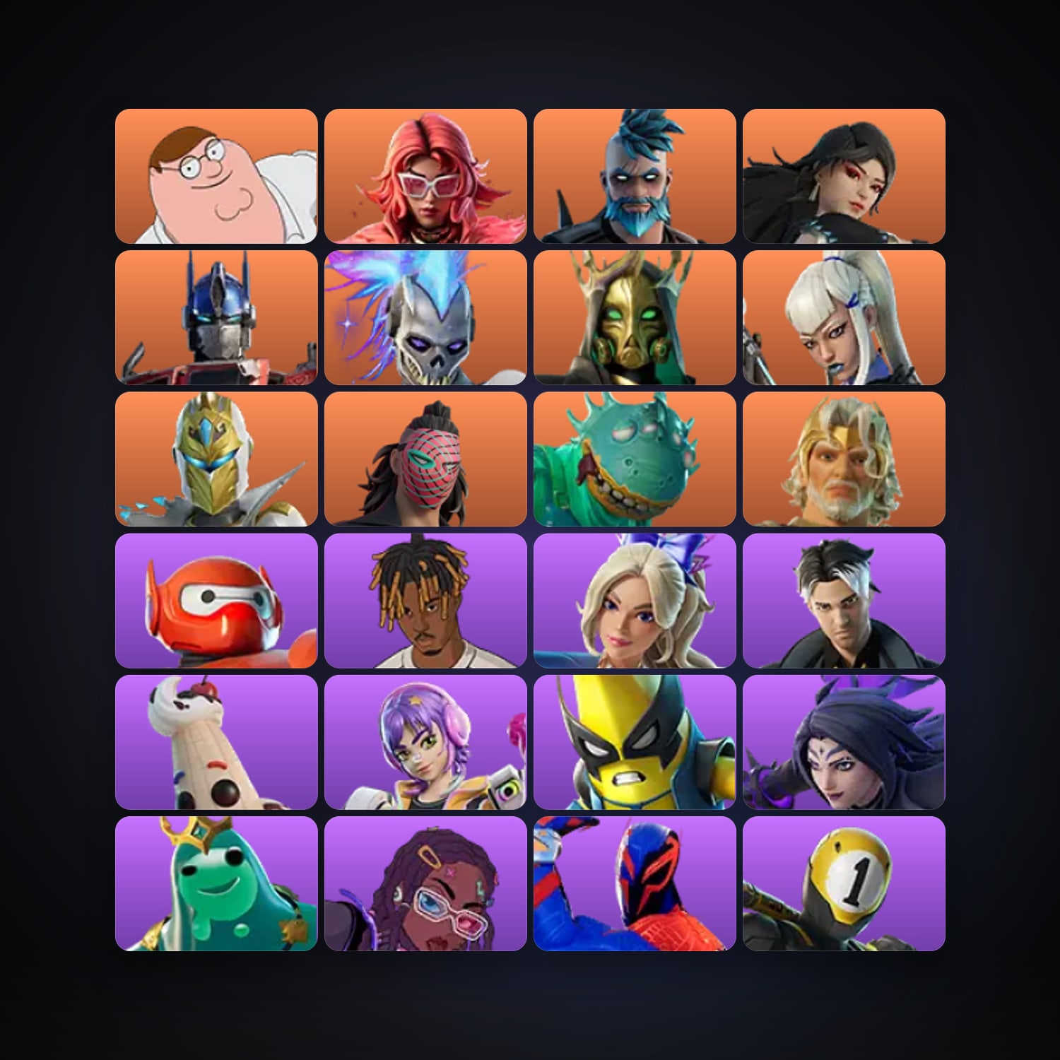 Fortnite locker — 164 skins — lvl 3053 — HabibiAccounts