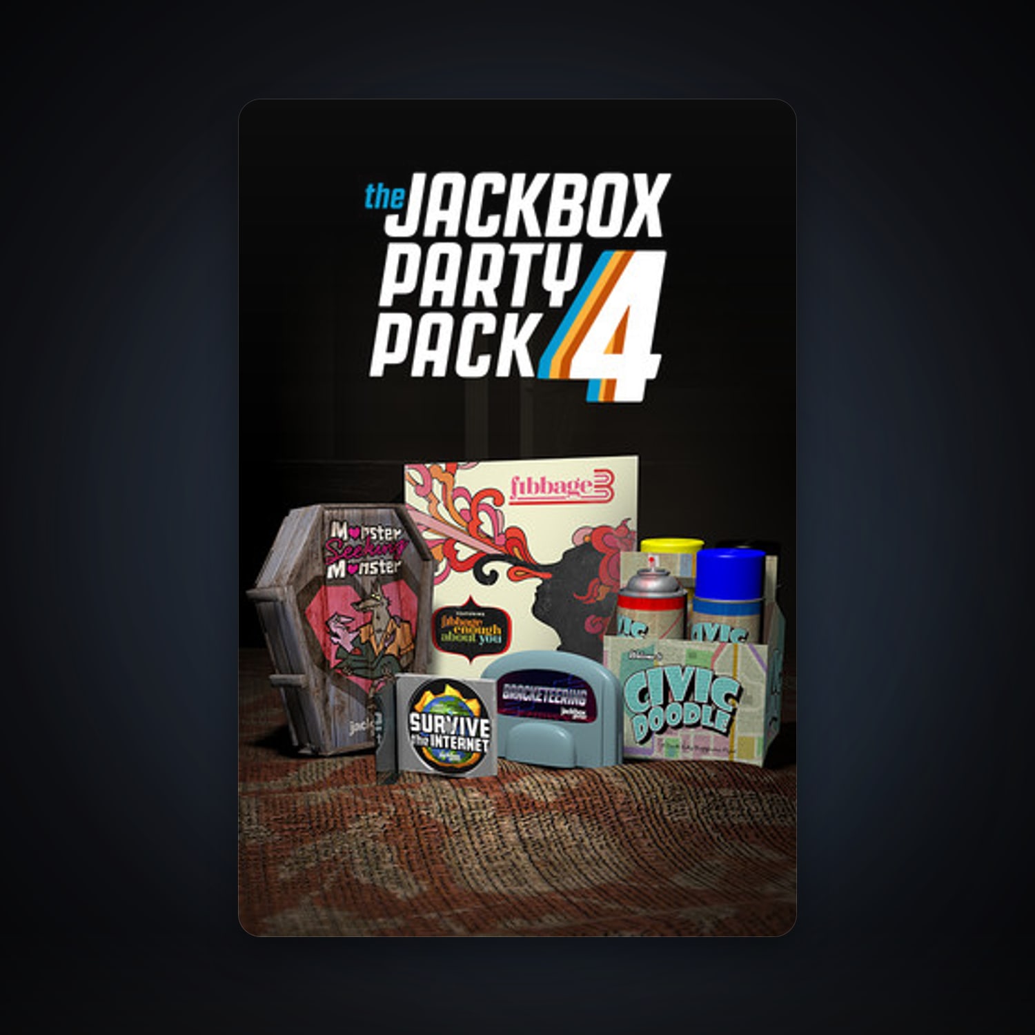 The Jackbox Party Pack 4, 2 games, clean — HabibiAccounts