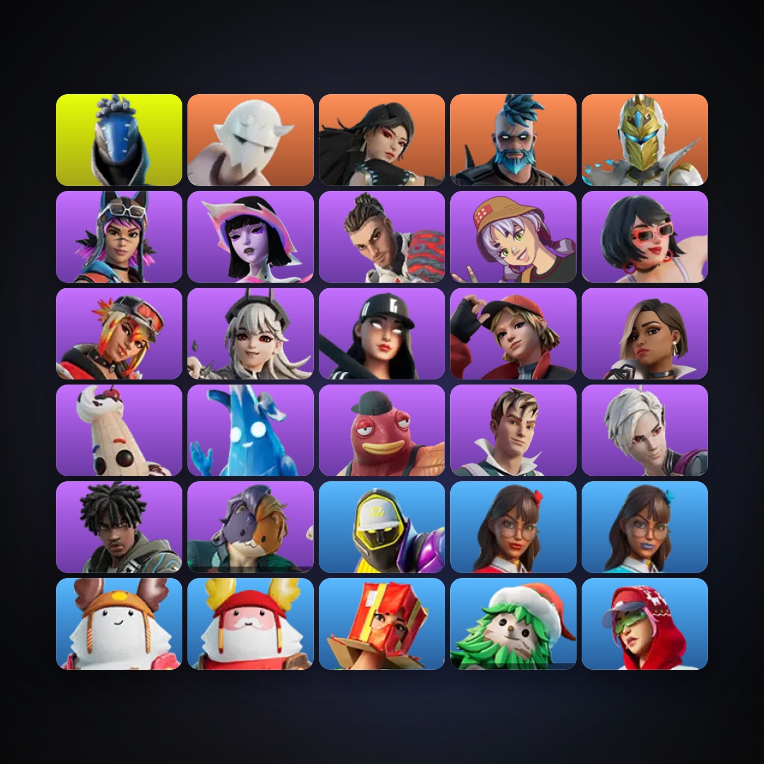 Fortnite | 30 Skins | 100 V-Bucks | Level 542 | 45 Wins — HabibiAccounts