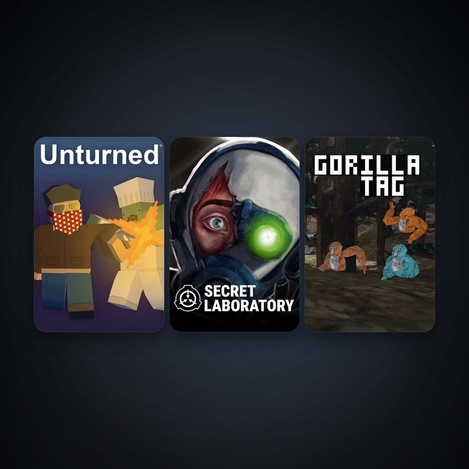 Unturned + SCP: Secret Laboratory, 4 games, clean — HabibiAccounts