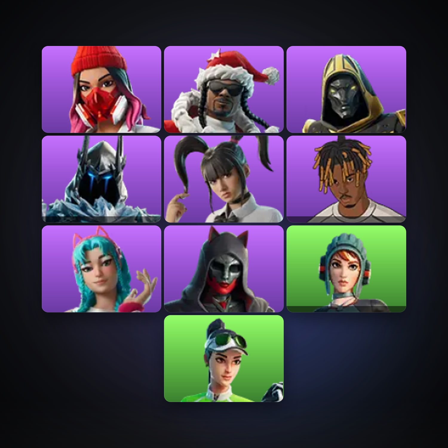 Fortnite | 10 Skins | 200 V-Bucks | Level 1220 | 82 Wins — HabibiAccounts