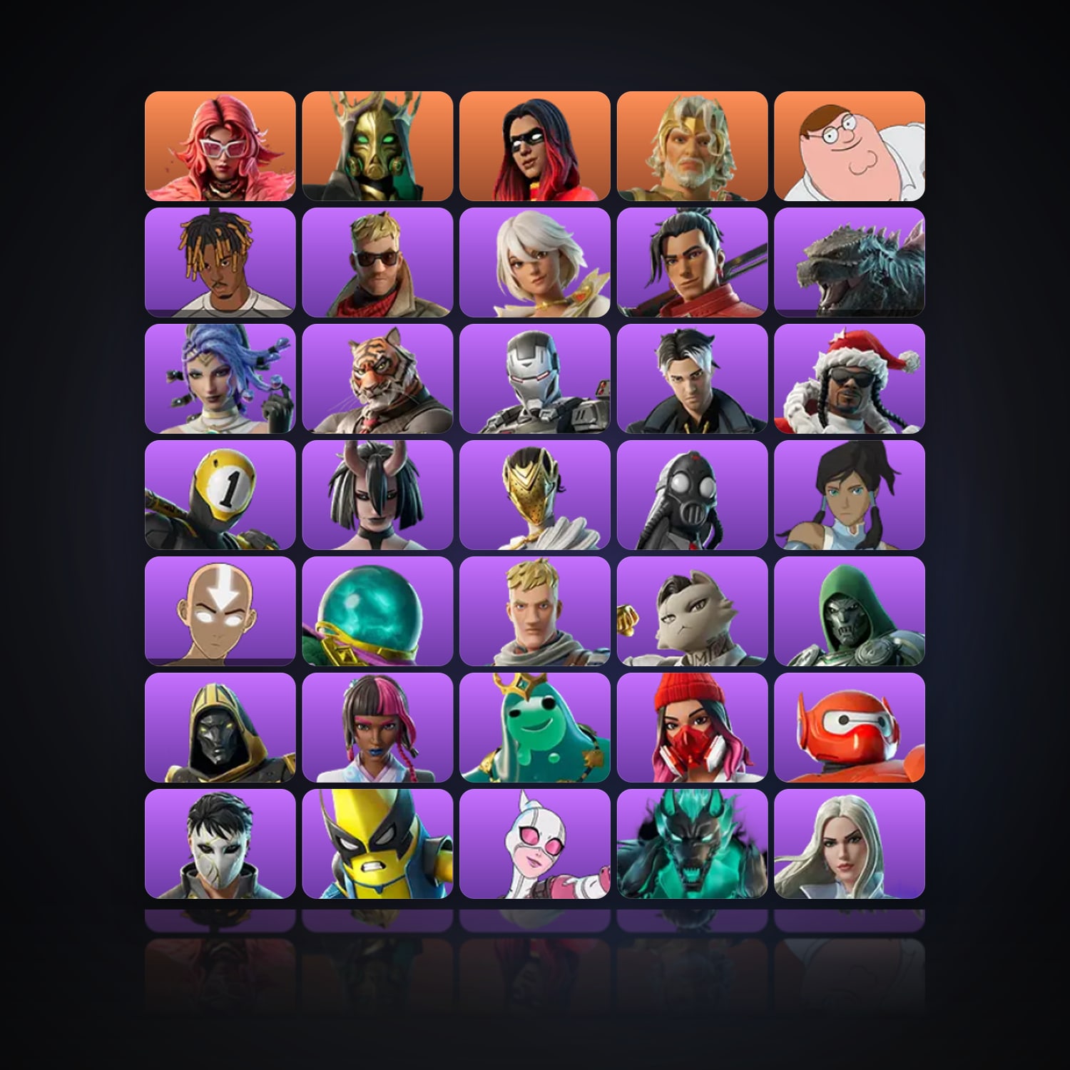 Fortnite | 53 Skins | 400 V-Bucks | Level 1587 | 208 Wins — HabibiAccounts