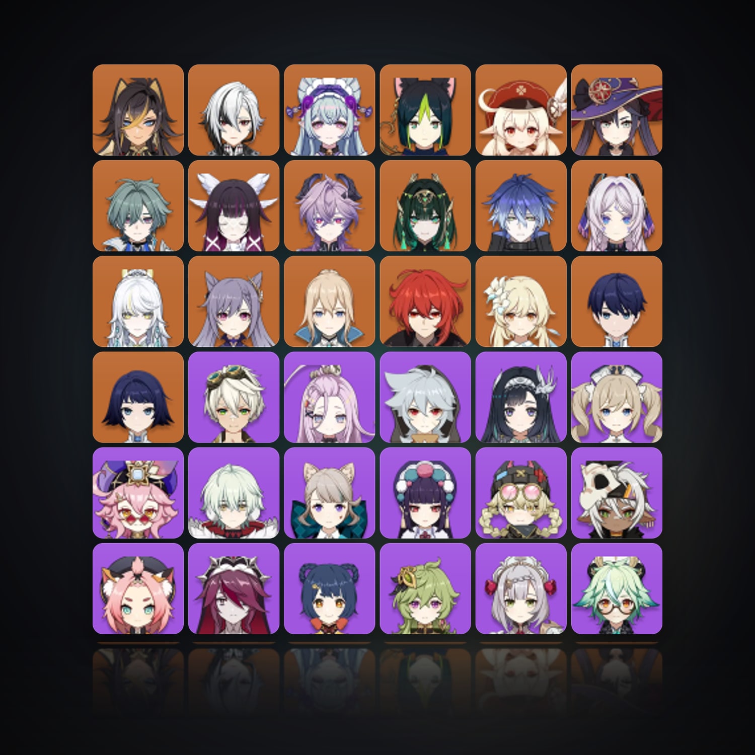 جينشن إمباكت | AR 59 | 64 شخصية | 16× 5★ — HabibiAccounts