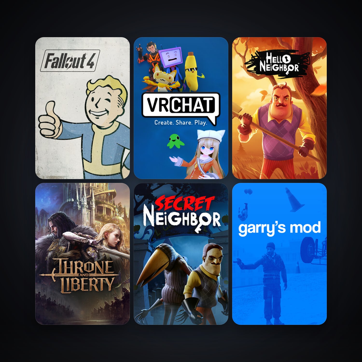 Garry's Mod + Fallout 4, 12 games, clean — HabibiAccounts