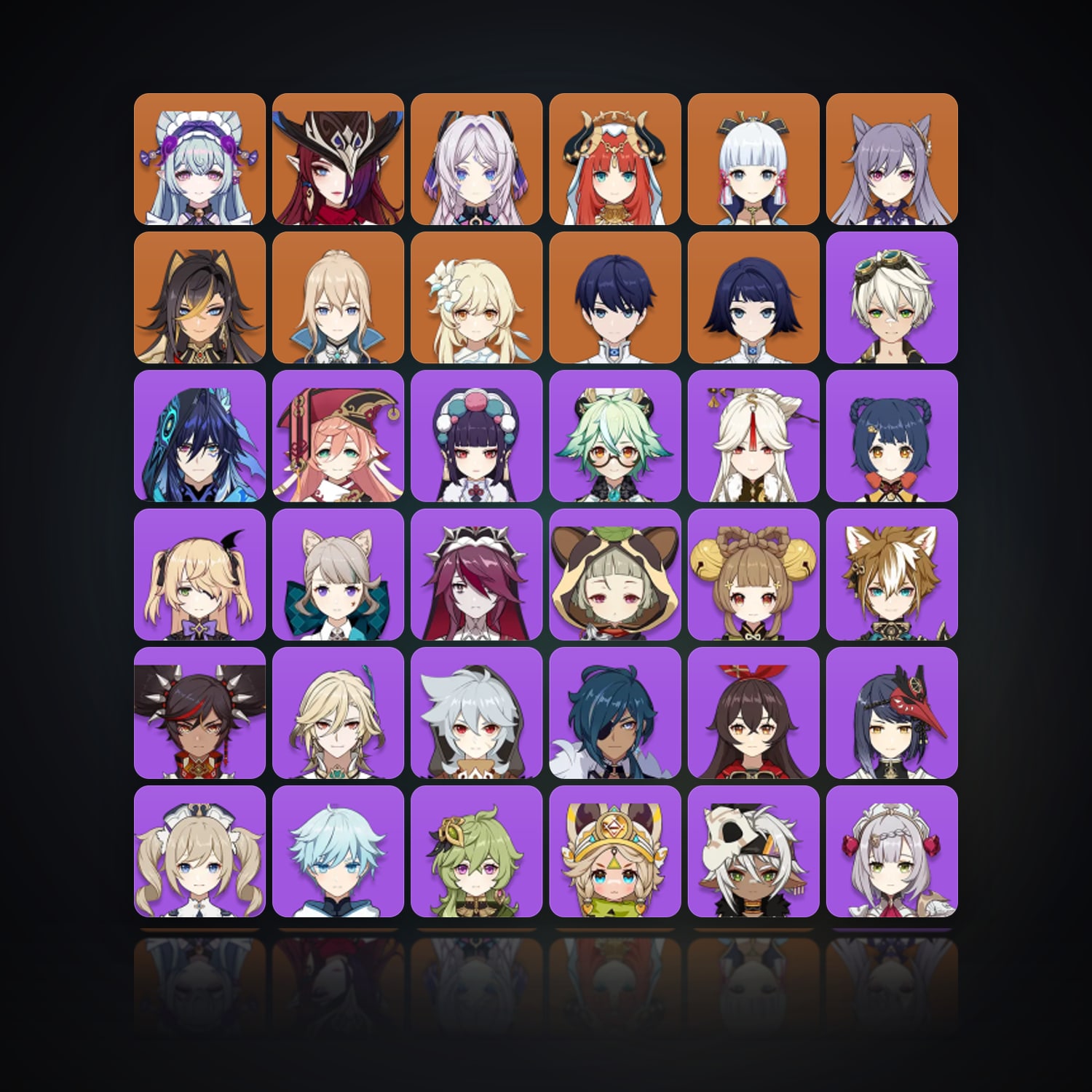 جينشن إمباكت | AR 50 | 42 شخصية | 8× 5★ — HabibiAccounts