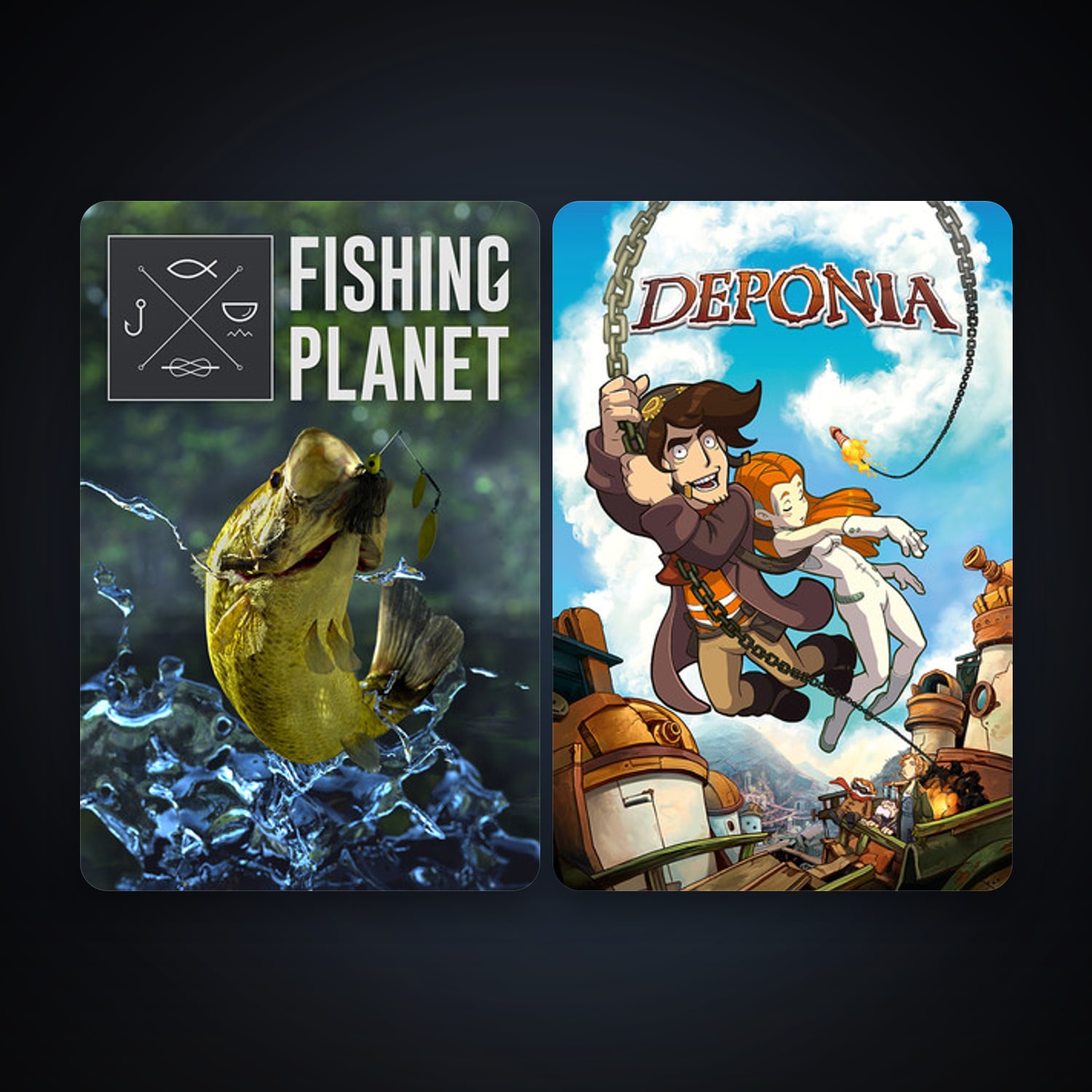 Fishing Planet & Deponia — HabibiAccounts