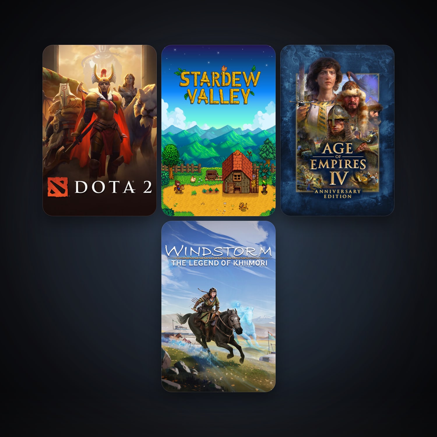 Dota 2 + Stardew Valley, 8 games, clean — HabibiAccounts