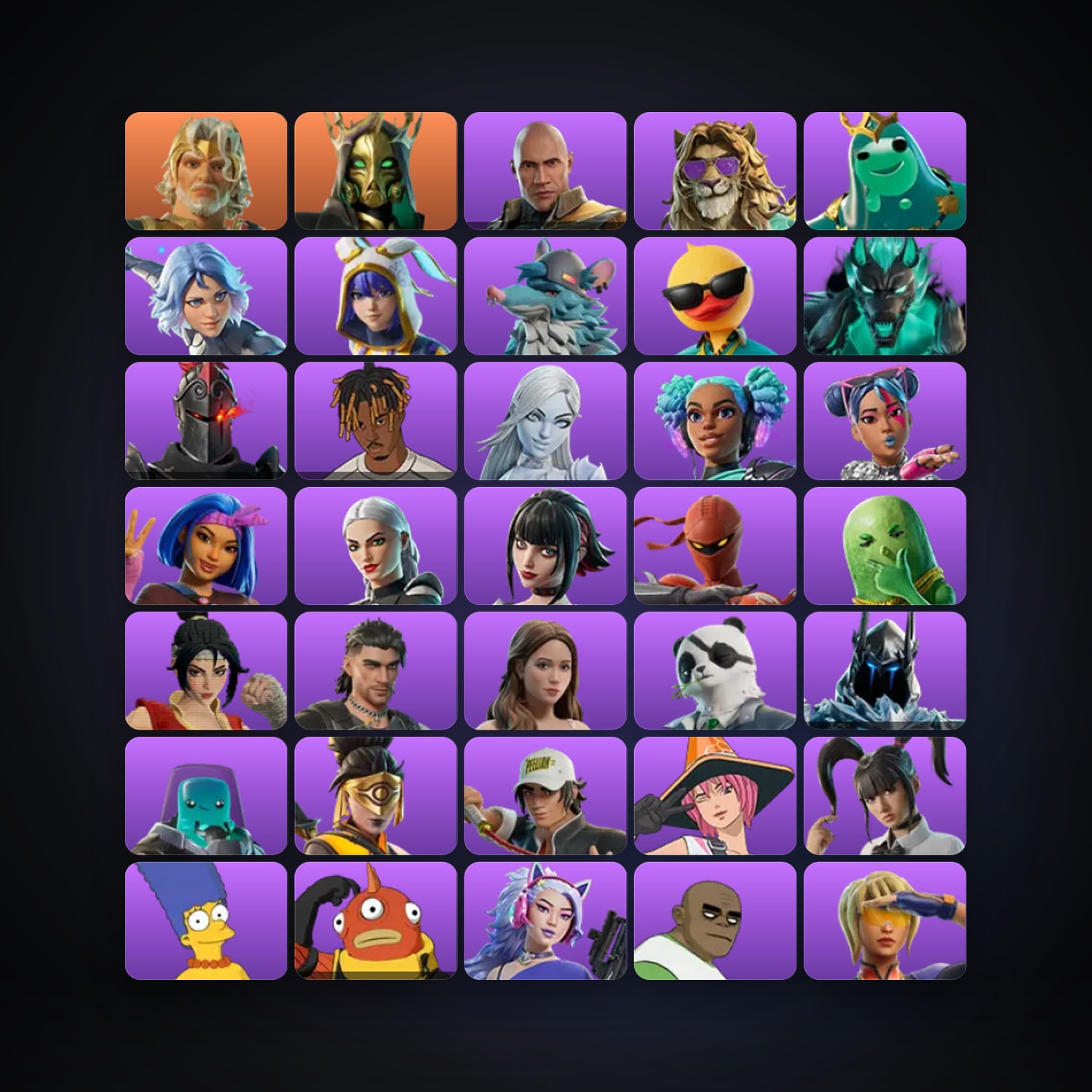 Fortnite locker — 85 skins — 100 V-Bucks — lvl 874 — HabibiAccounts