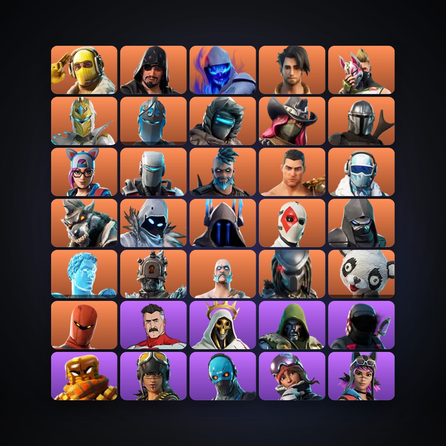 Fortnite locker — 154 skins — 4K V-Bucks — lvl 1406 — HabibiAccounts