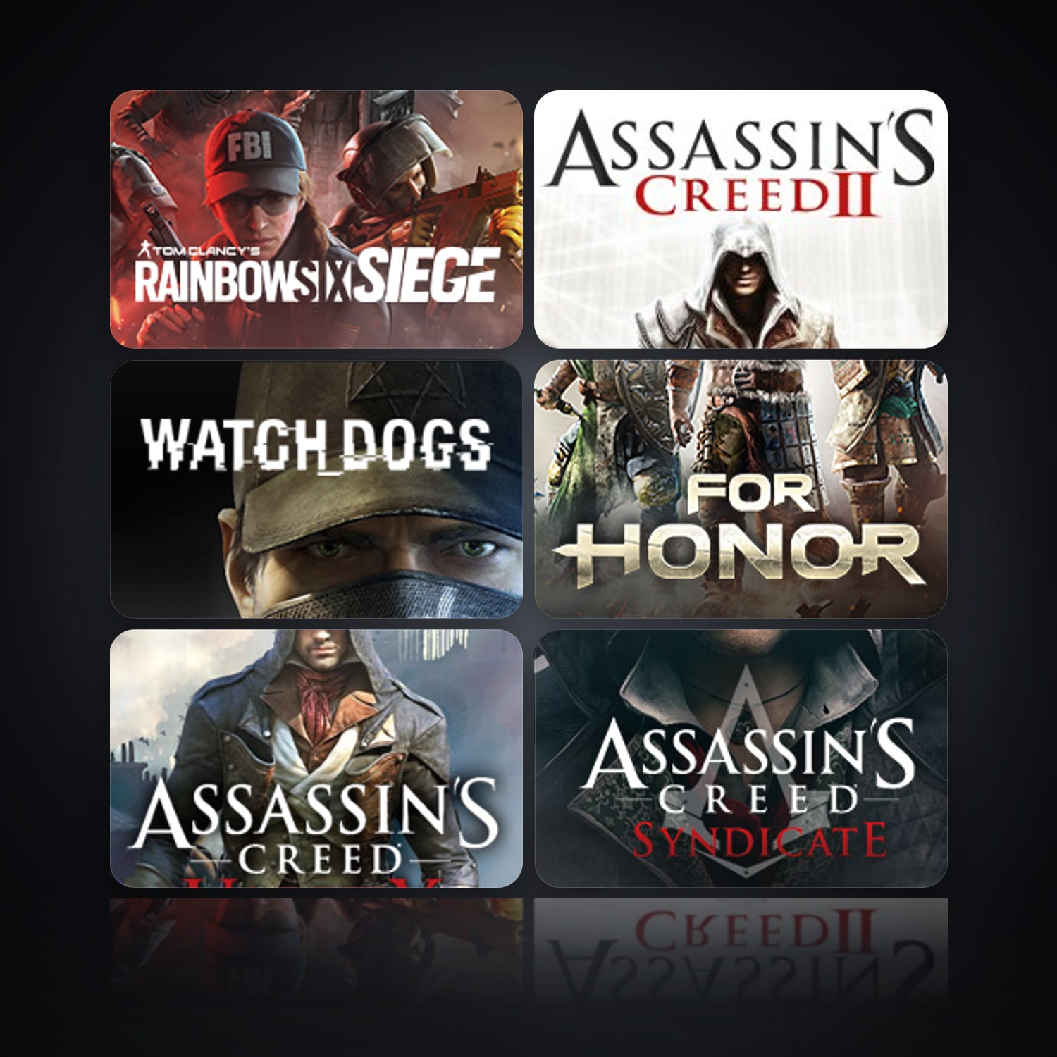 Tom Clancy's Rainbow Six Siege (Steam) & Assassin's Creed II | 9 Games — HabibiAccounts