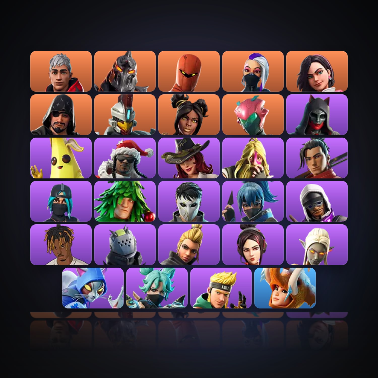 Fortnite | 29 Skins | 650 V-Bucks | Level 758 | 121 Wins — HabibiAccounts