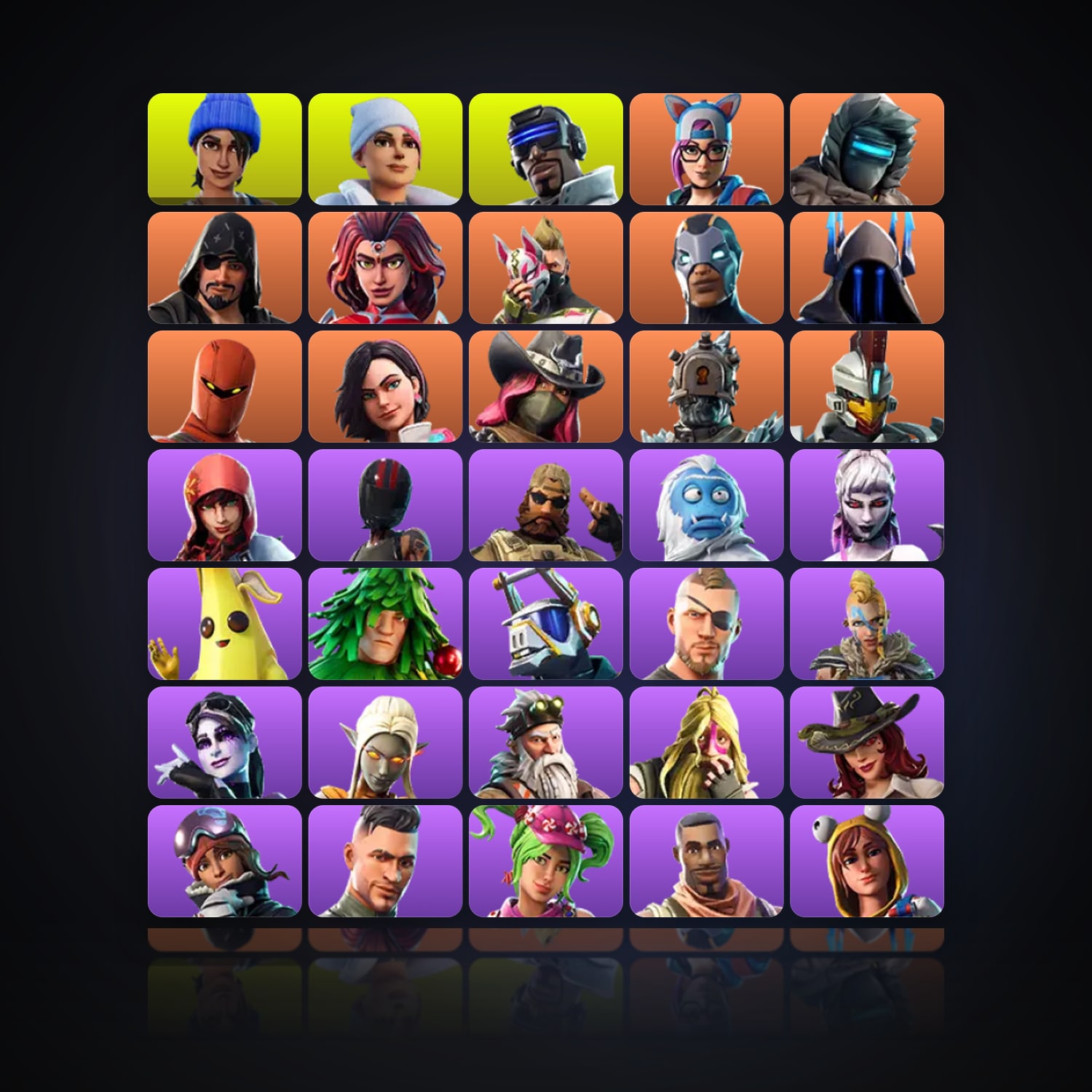 Fortnite | 37 Skins | 100 V-Bucks | Level 480 | 58 Wins — HabibiAccounts