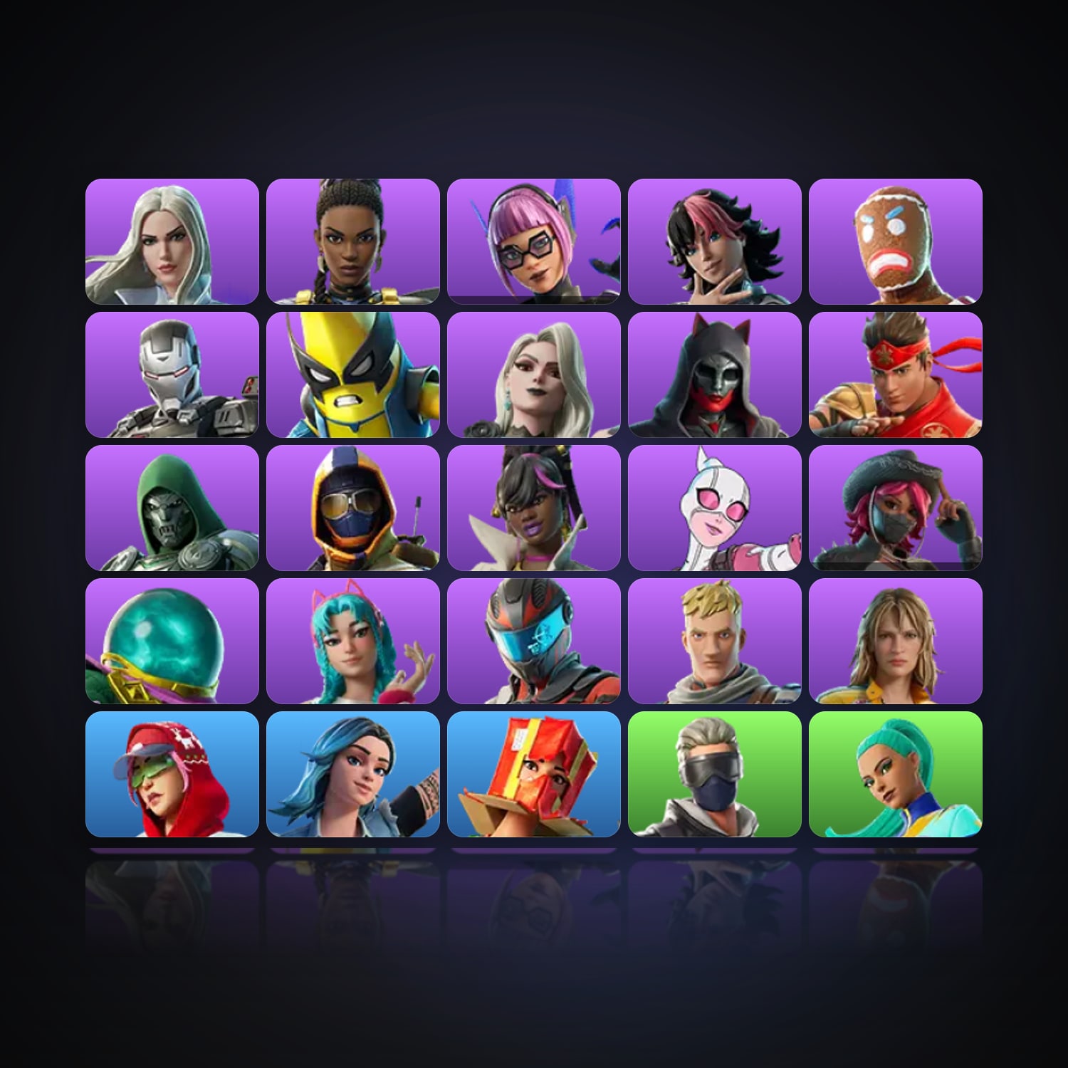 Fortnite | 25 Skins | 50 V-Bucks | Level 519 | 38 Wins — HabibiAccounts