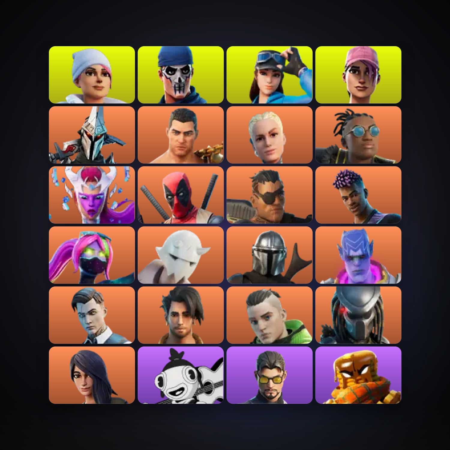 Fortnite locker — 88 skins — 300 V-Bucks — lvl 1240 — HabibiAccounts