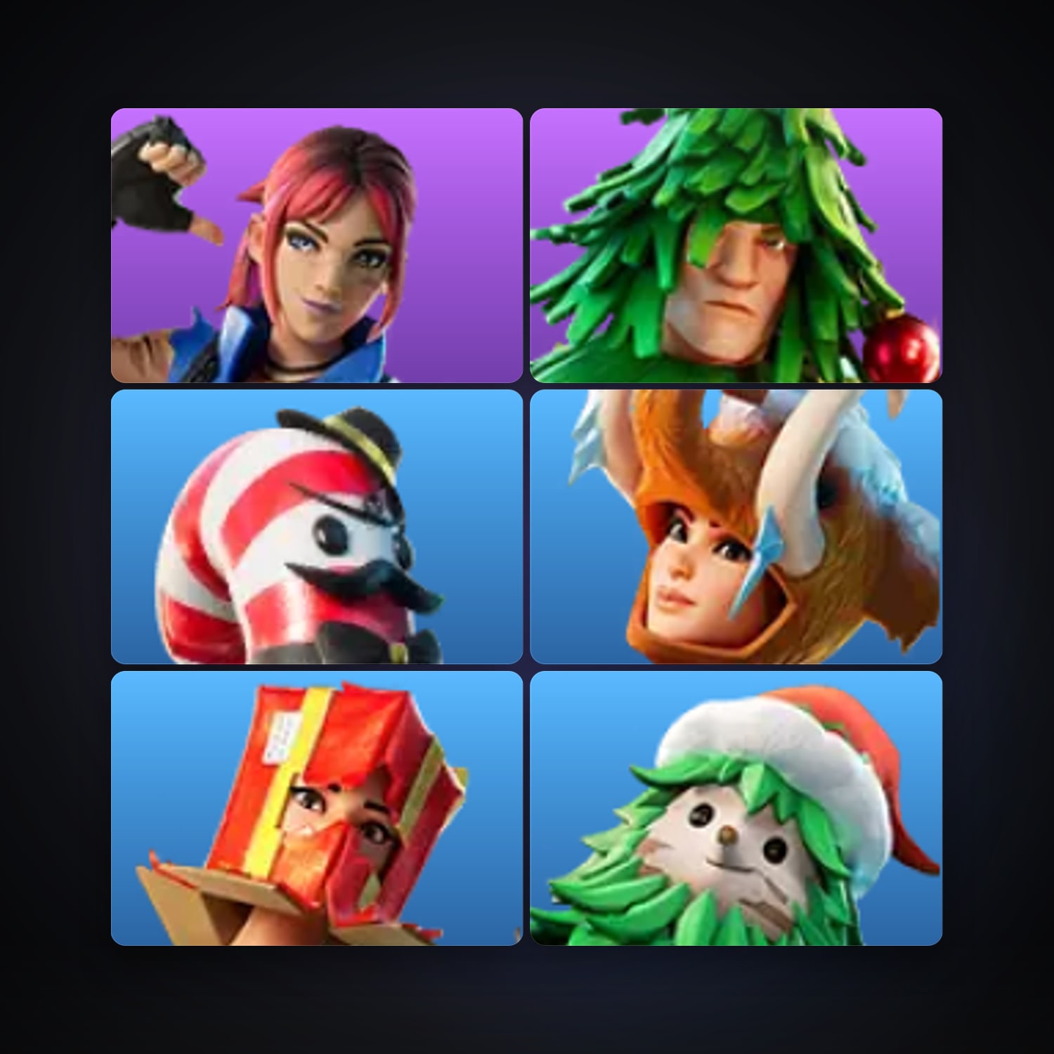 Fortnite locker — 6 skins — 200 V-Bucks — lvl 218 — HabibiAccounts