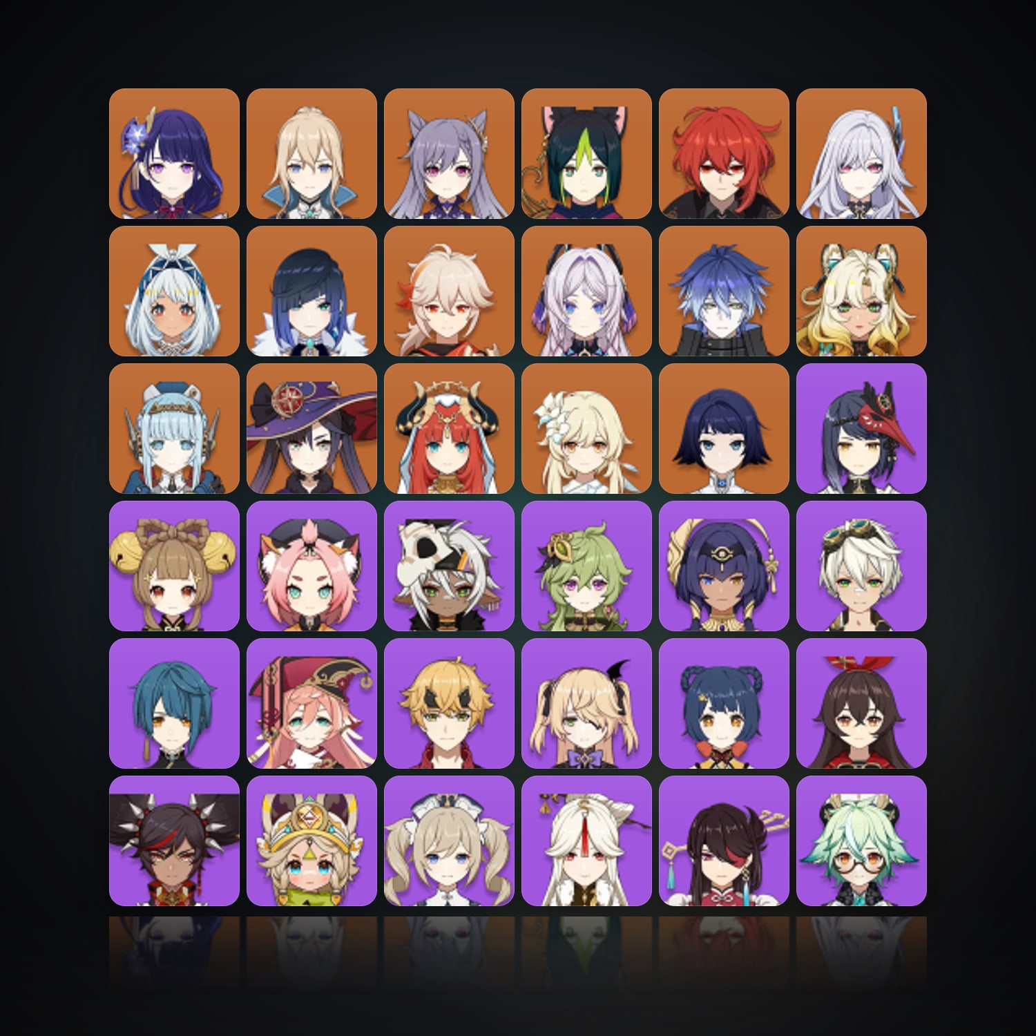 جينشن إمباكت | AR 57 | 58 شخصية | 15× 5★ — HabibiAccounts