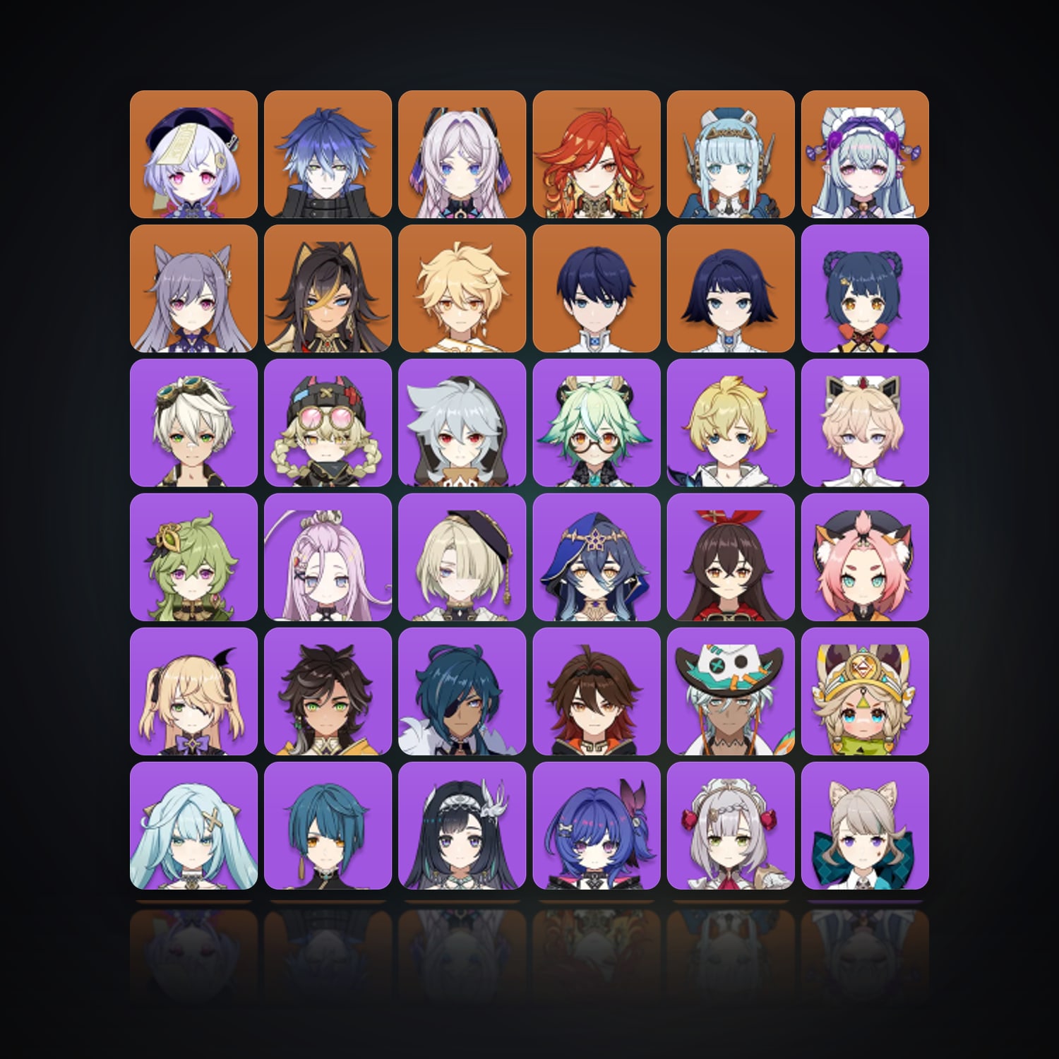 جينشن إمباكت | AR 56 | 47 شخصية | 8× 5★ — HabibiAccounts