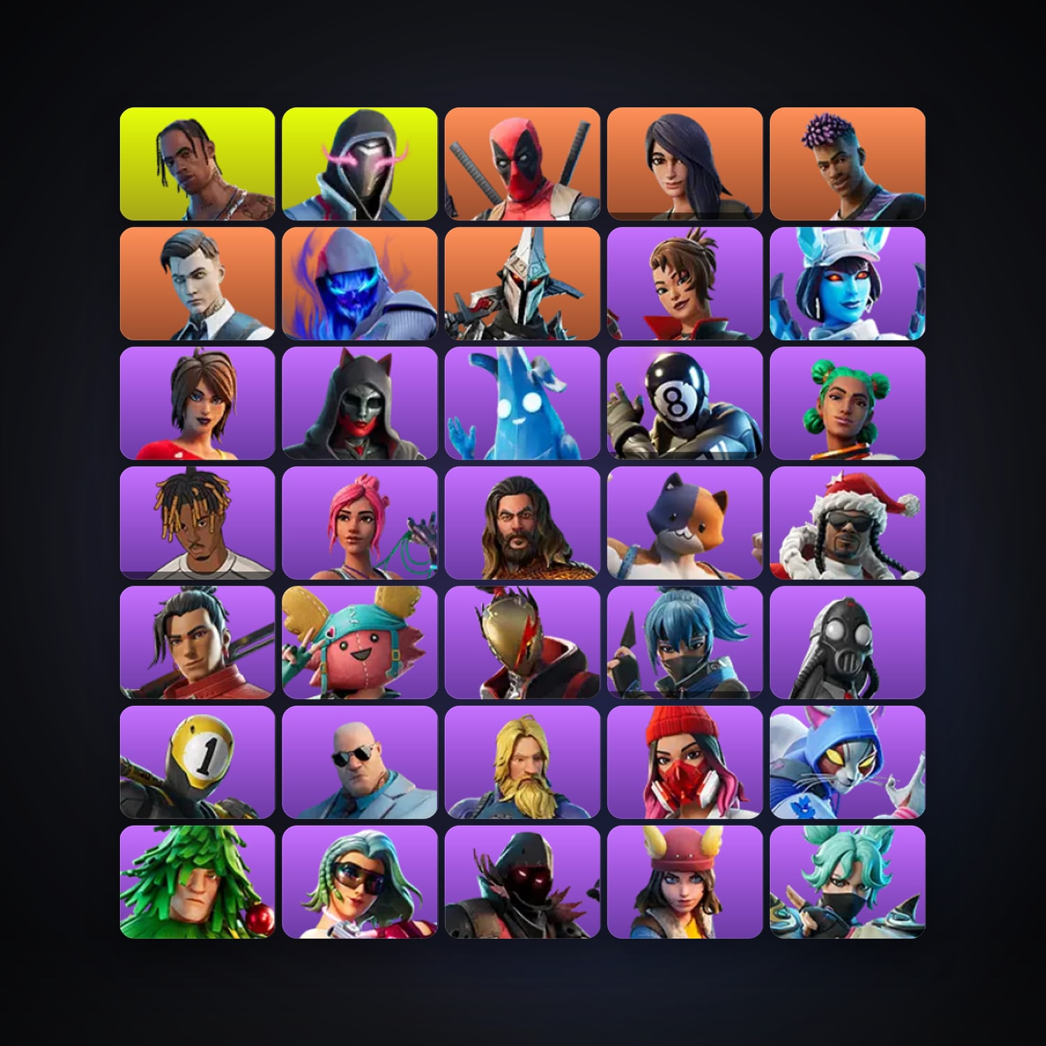 هالحساب فورتنايت، لوكر 56 سكن، 800 فيبوكس، لفل 1172، 146 فوز — HabibiAccounts
