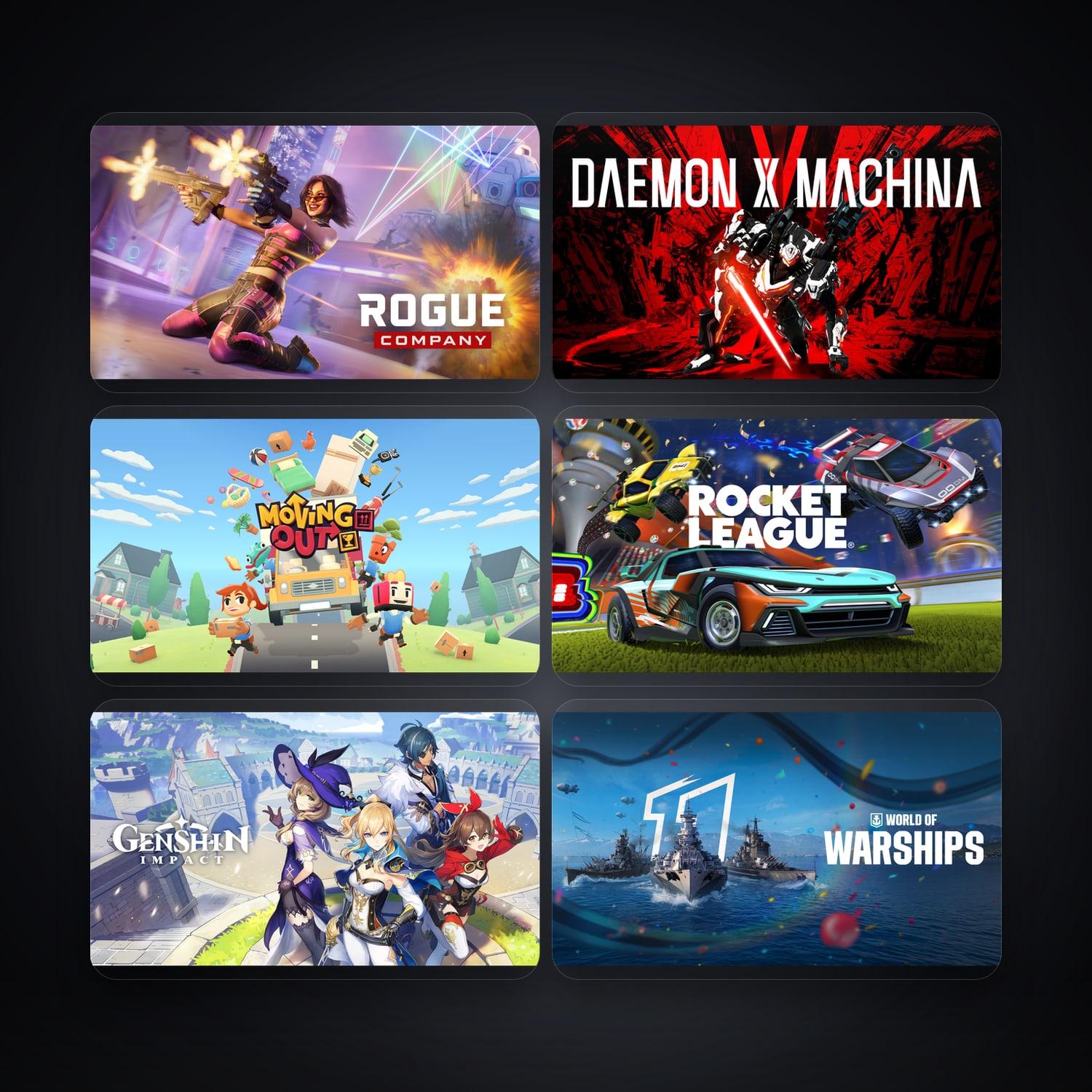 Epic Rogue Company + DAEMON X MACHINA — PA — 12 games — HabibiAccounts