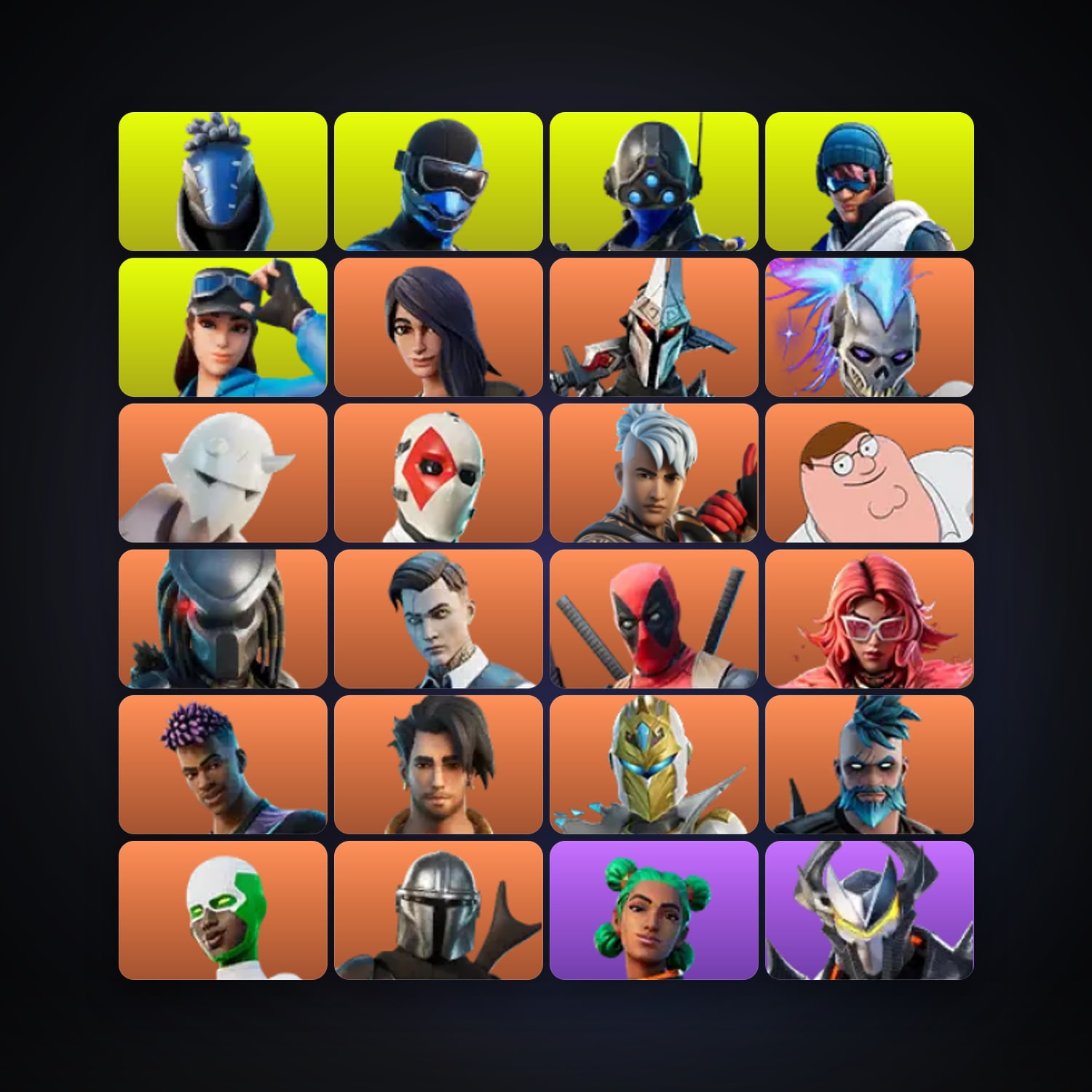 هالحساب فورتنايت، اللوكر مليان 111 سكن، 200 فيبوكس، لفل 1599، 121 فوز — HabibiAccounts