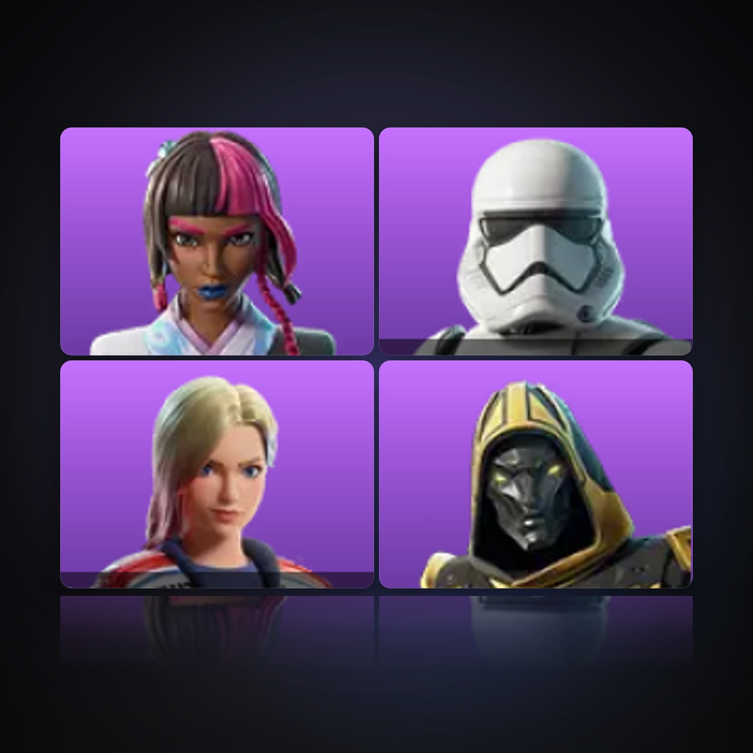 Fortnite | 4 Skins | 100 V-Bucks | Level 264 | 14 Wins — HabibiAccounts