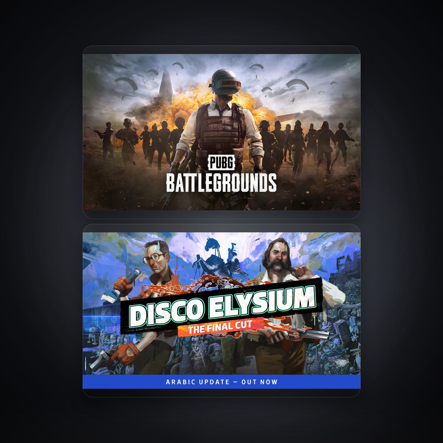 PUBG: BATTLEGROUNDS & Disco Elysium | 2 Games — HabibiAccounts