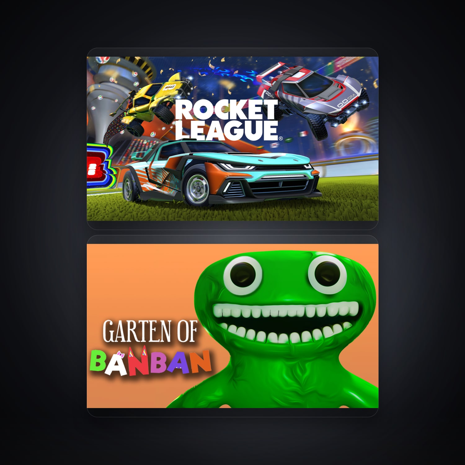 Rocket League & Garten of Banban | 2 Games — HabibiAccounts
