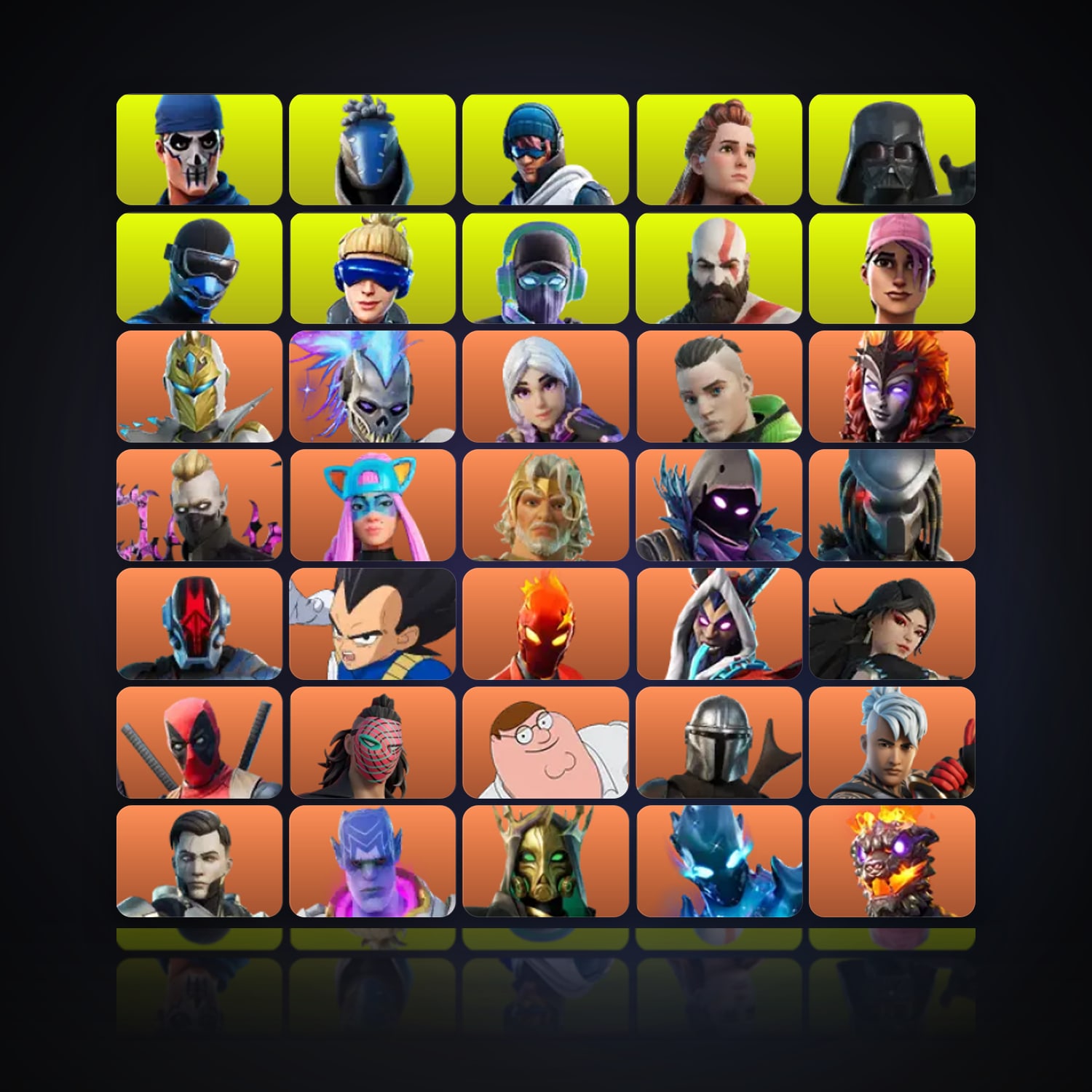Fortnite | 725 Skins | 350 V-Bucks | Level 5421 | 732 Wins — HabibiAccounts