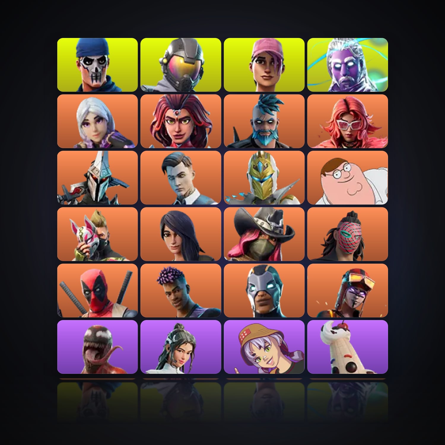 Fortnite | 119 Skins | 250 V-Bucks | Level 3571 | 340 Wins — HabibiAccounts