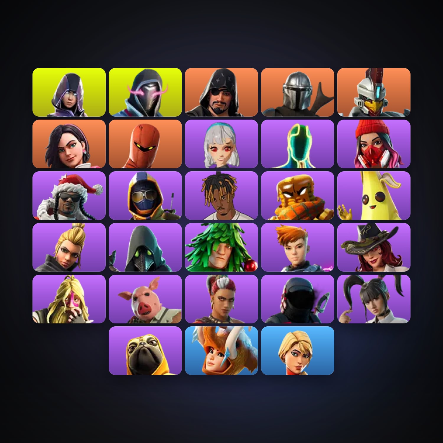 Fortnite | 28 Skins | 150 V-Bucks | Level 854 | 89 Wins — HabibiAccounts