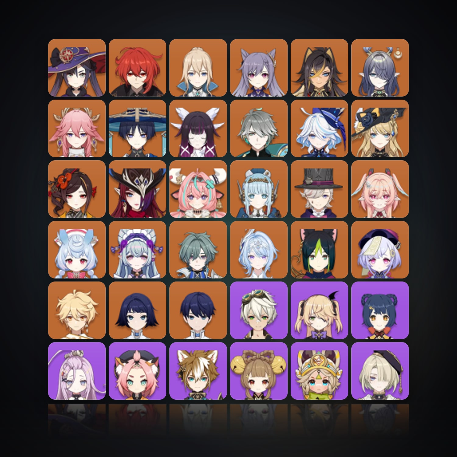 جينشن إمباكت | AR 59 | 77 شخصية | 24× 5★ — HabibiAccounts