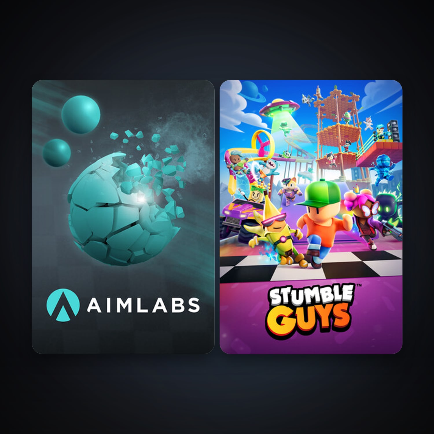 Aimlabs + Stumble Guys, 5 games, clean — HabibiAccounts