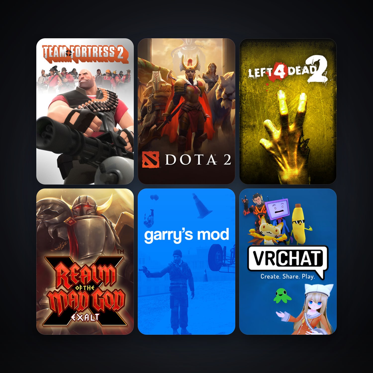 Team Fortress 2 + Left 4 Dead 2, 40 games, Steam 12, clean — HabibiAccounts
