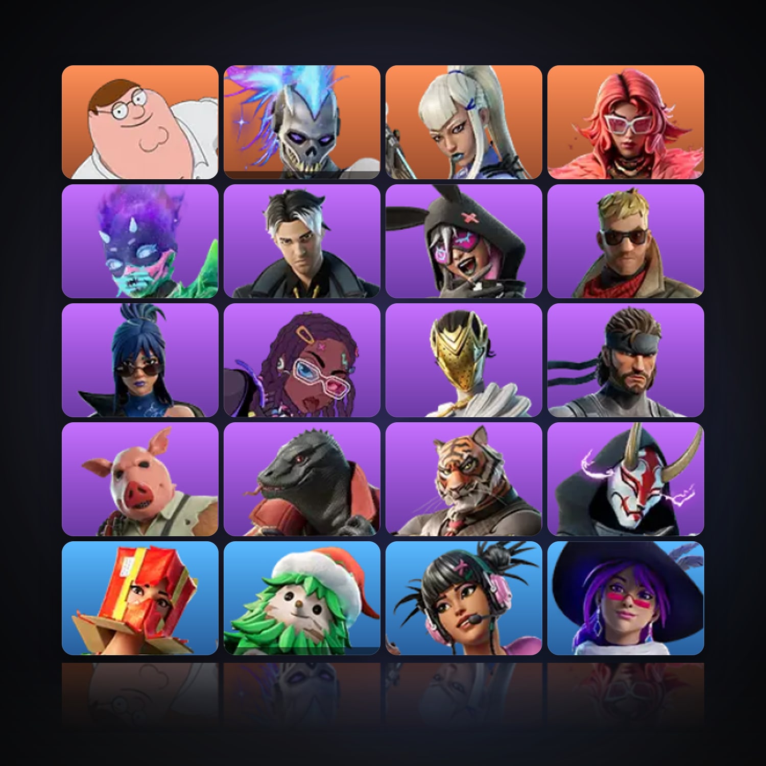 Fortnite | 22 Skins | 100 V-Bucks | Level 444 | 45 Wins — HabibiAccounts