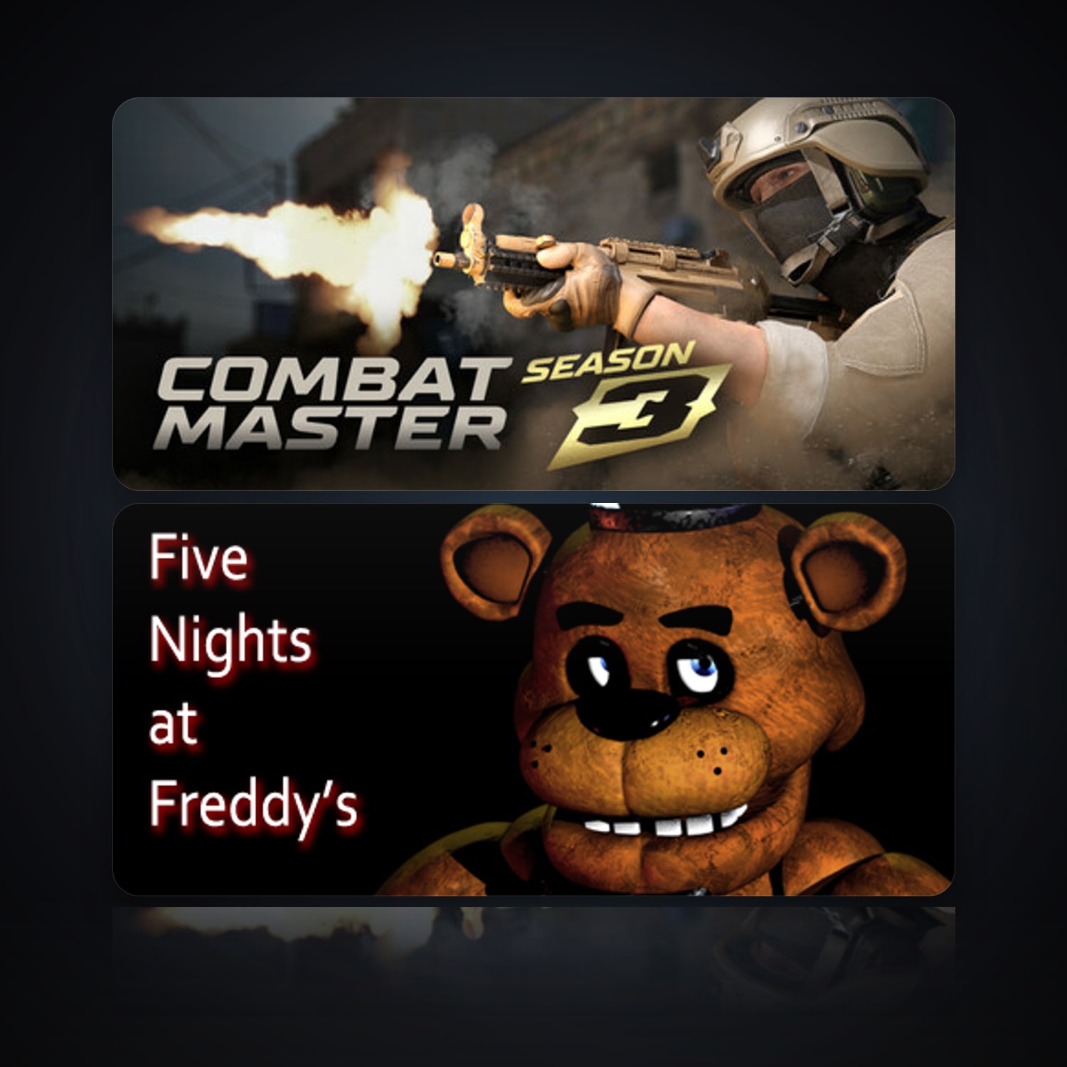 Combat Master: Season 1 & Five Nights at Freddy's — HabibiAccounts