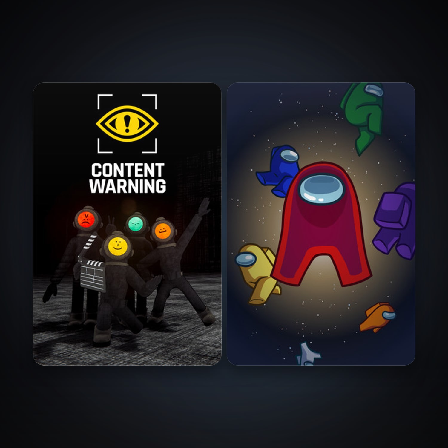 Among Us + Content Warning, 2 games, clean — HabibiAccounts