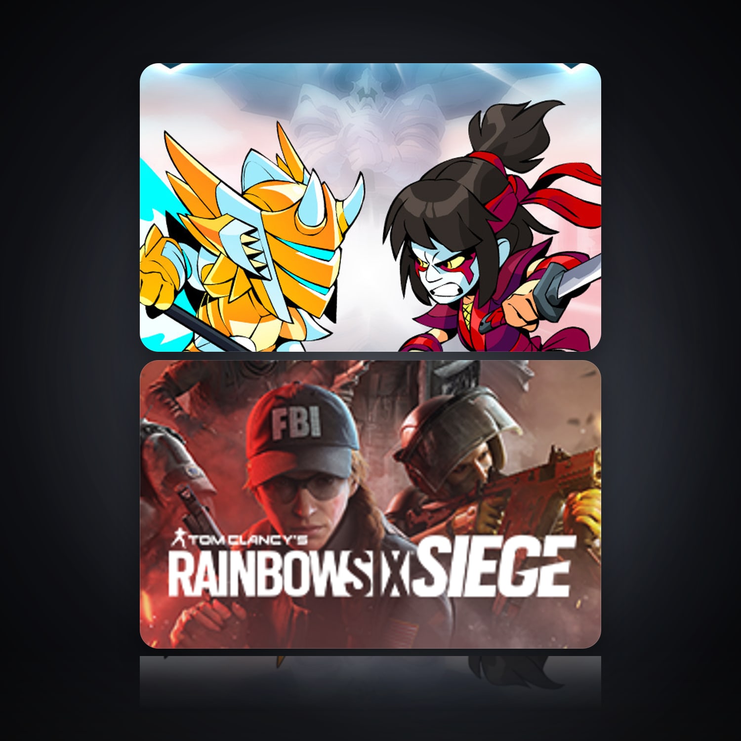 Brawlhalla & Tom Clancy's Rainbow Six Siege (External) | 2 Games — HabibiAccounts