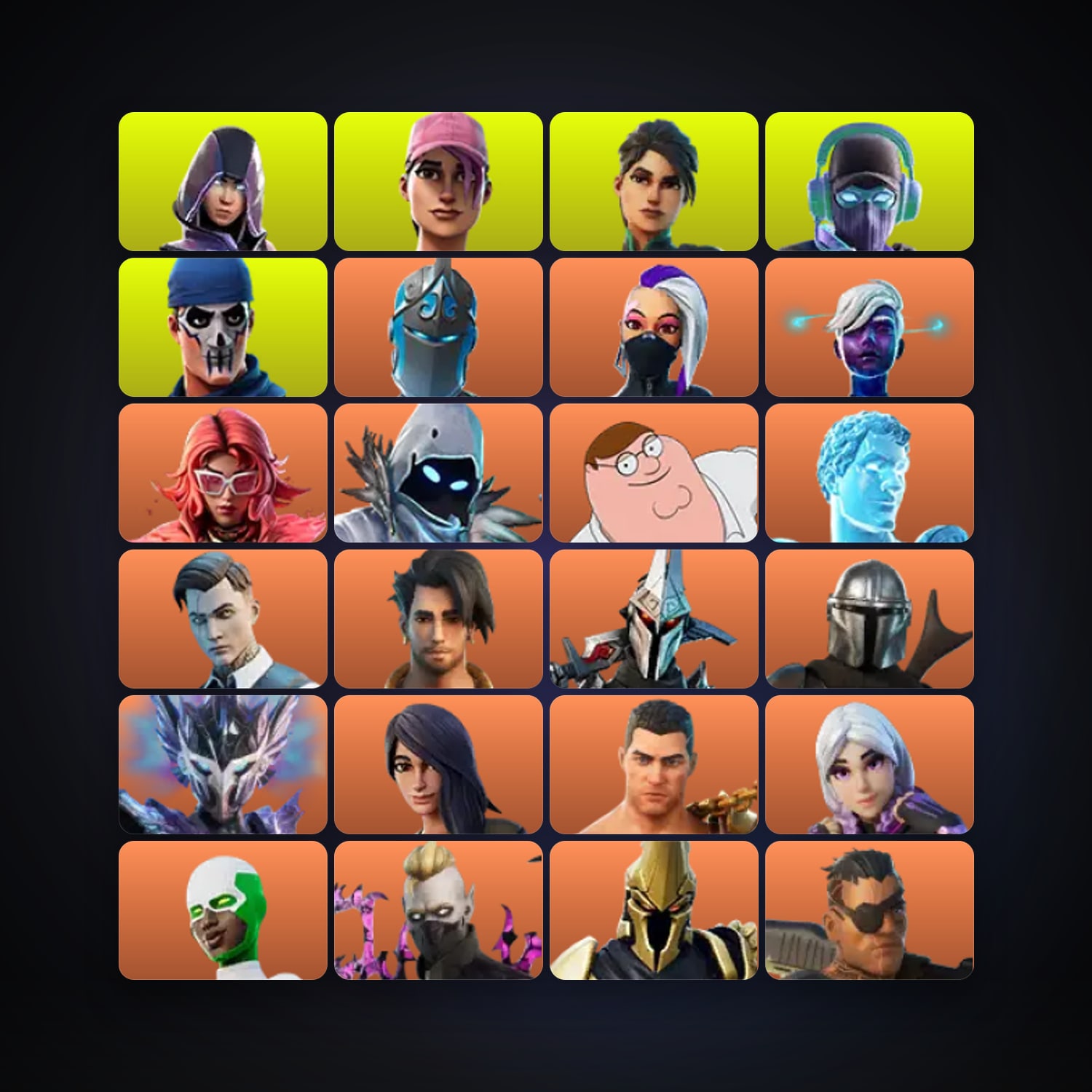 هالحساب فورتنايت، اللوكر مليان 193 سكن، 2.9K فيبوكس، لفل 2298، 283 فوز — HabibiAccounts