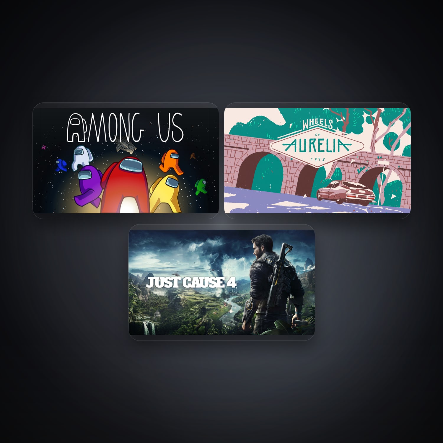 Among Us & Wheels of Aurelia | 3 Games — HabibiAccounts