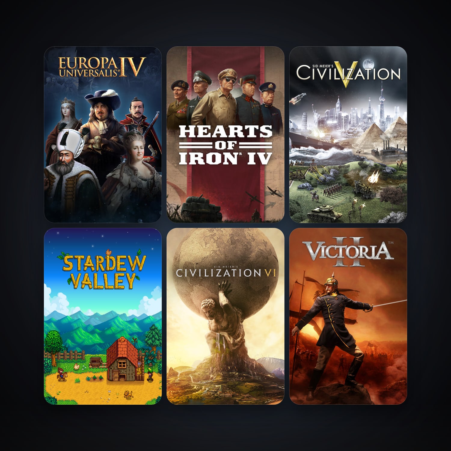 Europa Universalis IV & Hearts of Iron IV | 54 Games | Clean — HabibiAccounts