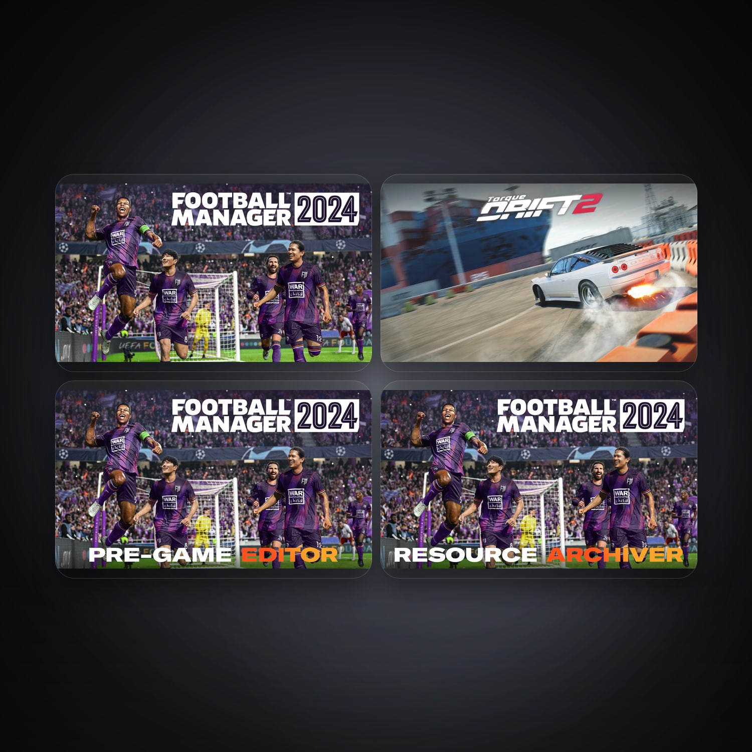 Football Manager 2024 & Torque Drift 2 | 4 Games — HabibiAccounts