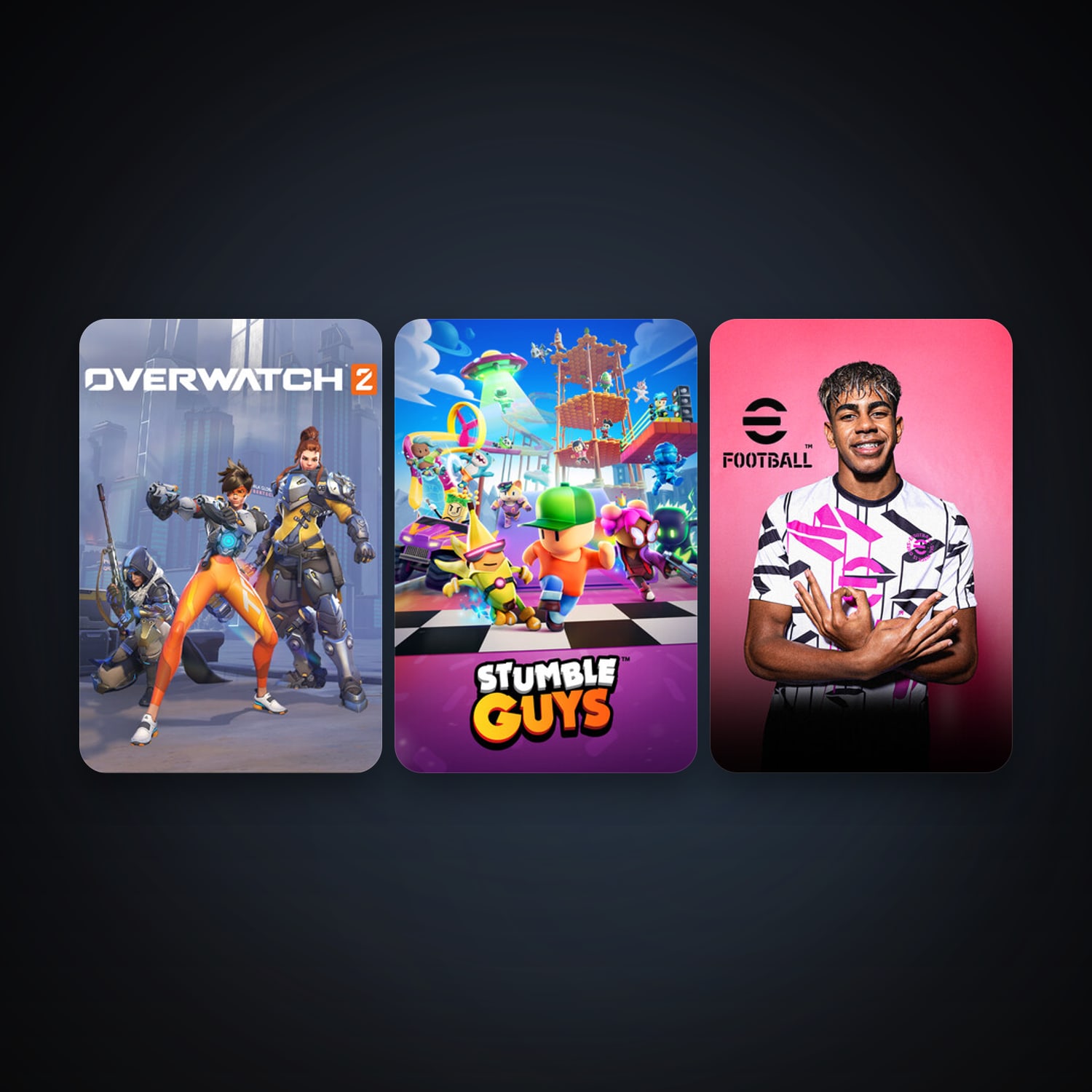 هالحساب ستيم فلين، eFootball 2024 وStumble Guys، 7 لعبة، صامد واضح — HabibiAccounts