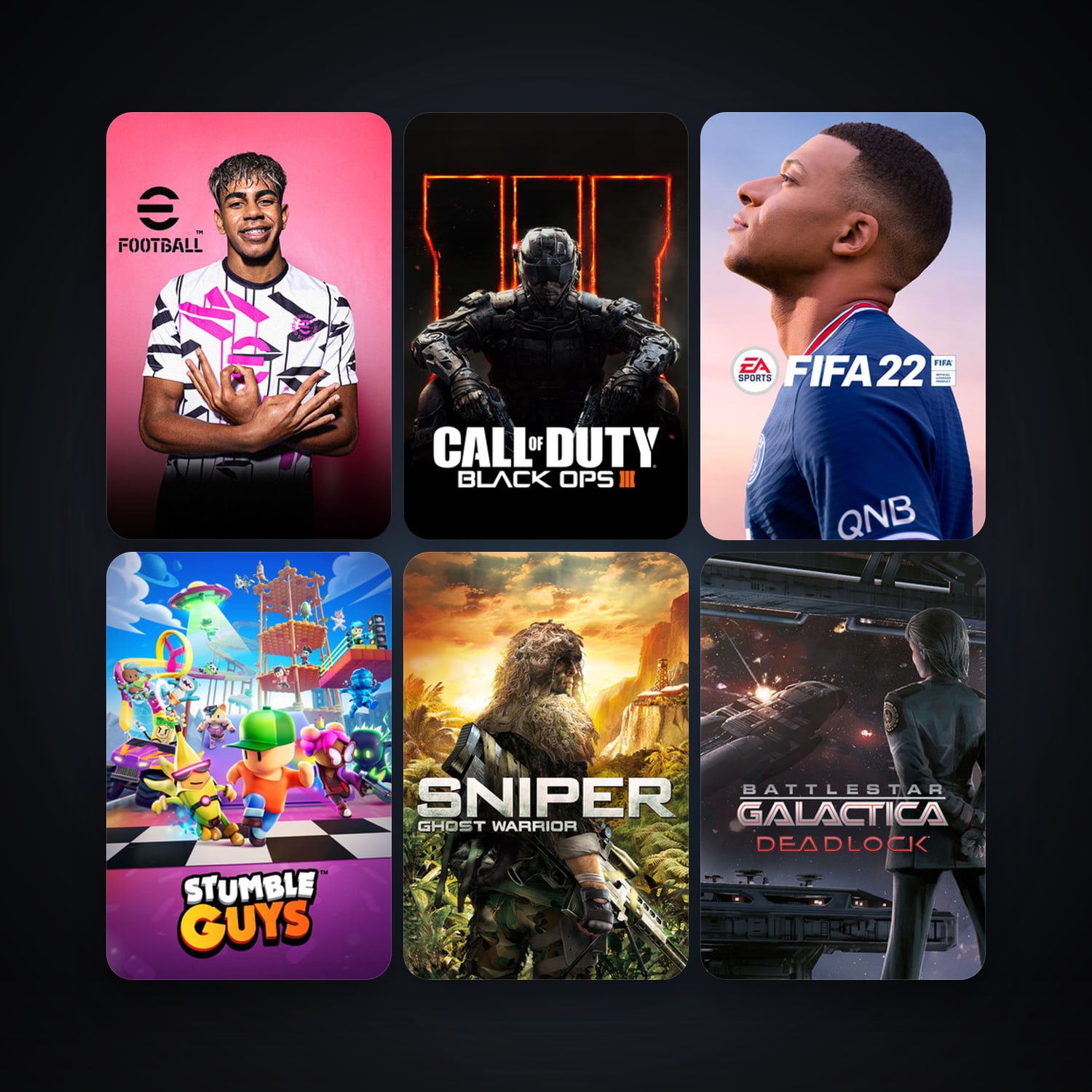 eFootball 2024 & Call of Duty: Black Ops III | 12 Games | Clean — HabibiAccounts